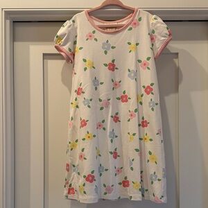 The Beaufort Bonnet Company Floral Polly Play Dress with Pink Trim